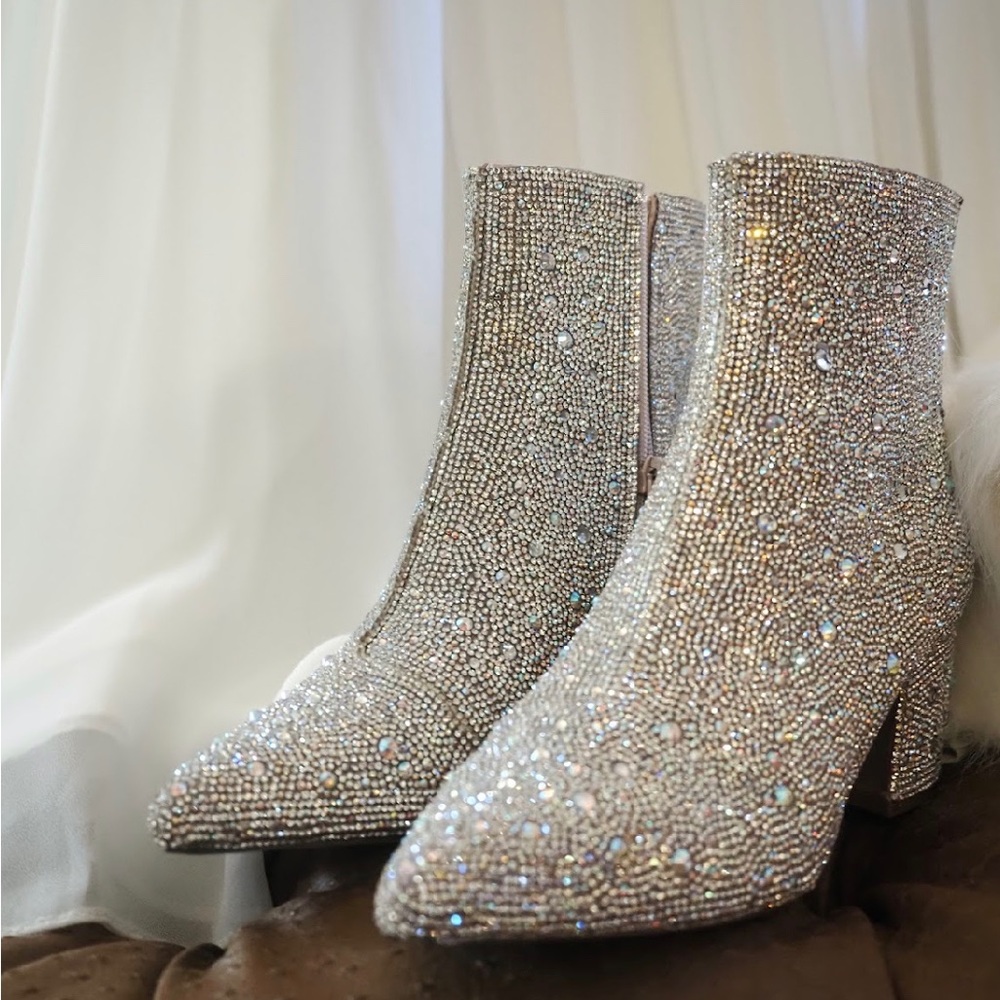 Betsey Johnson rhinestone boots